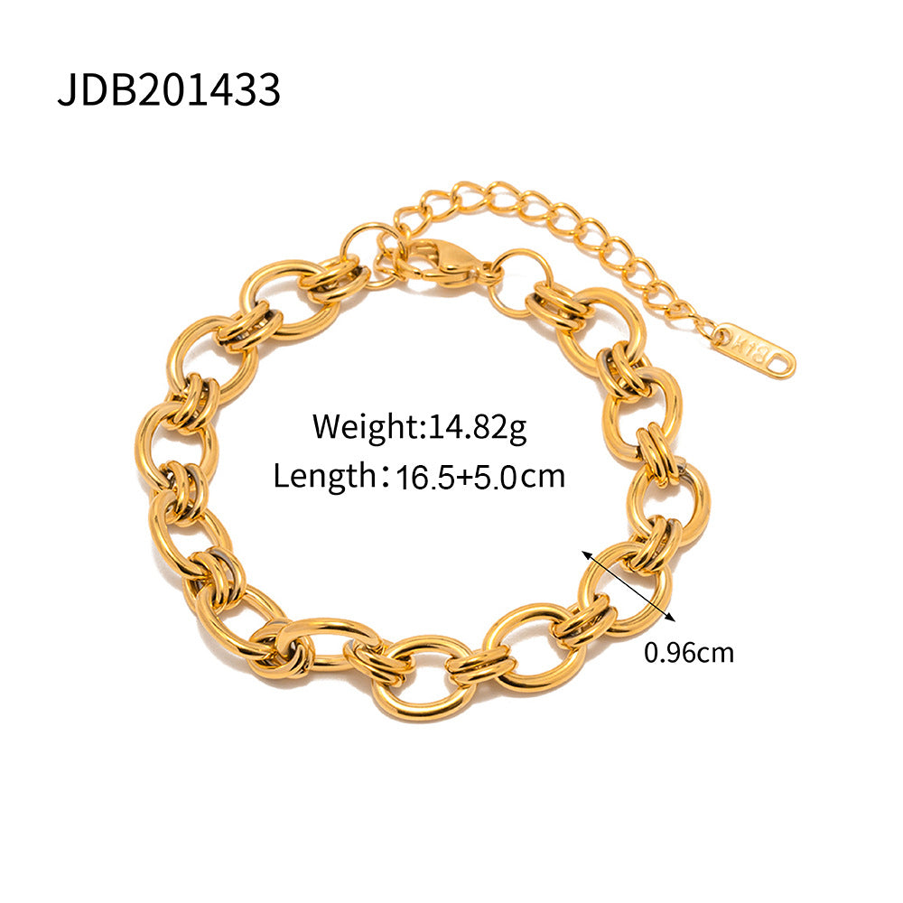 Stainless Steel Zircon Heart Bracelet Titanium Steel Bracelet