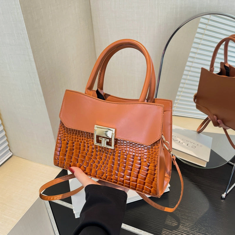 Soft Leather Mother Bag Western Style Messenger Bag Elegant Handbag Retro Shoulder Bag For Middle-Aged People