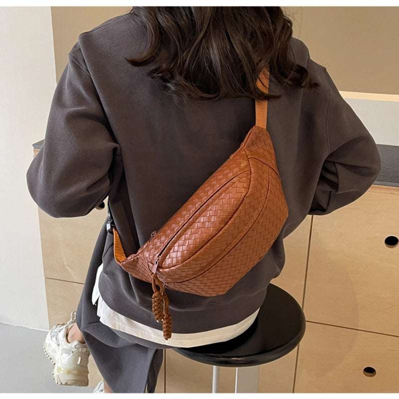 Women's Streetwear Solid Color Pu Leather Waist Bags
