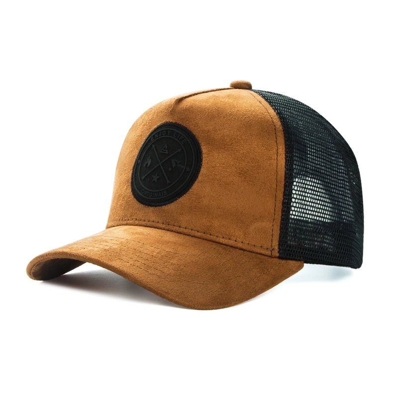 Unisex Minimalist Color Block Star Hollow Out Curved Eaves Baseball Cap