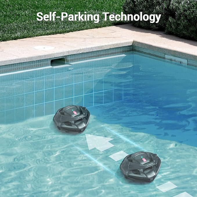 AIPER Seagull SE Cordless Robotic Pool Cleaner, Pool Vacuum with Dual-Drive Motors, Self-Parking Technology, Lightweight, Perfect for above-Ground/In-Ground Flat Pools up to 40 Feet (Lasts 90 Mins)