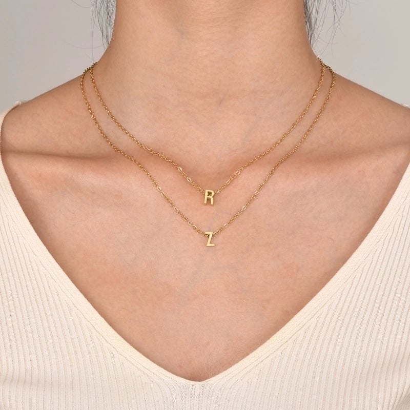 Minimalist Letter Stainless Steel Gold Plated Plating