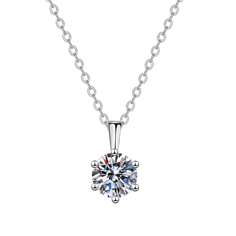 Minimalist Shiny Round Water Droplets Bow Knot Copper Plating Inlay Zircon Silver Plated Pendant Necklace Necklace Pendant