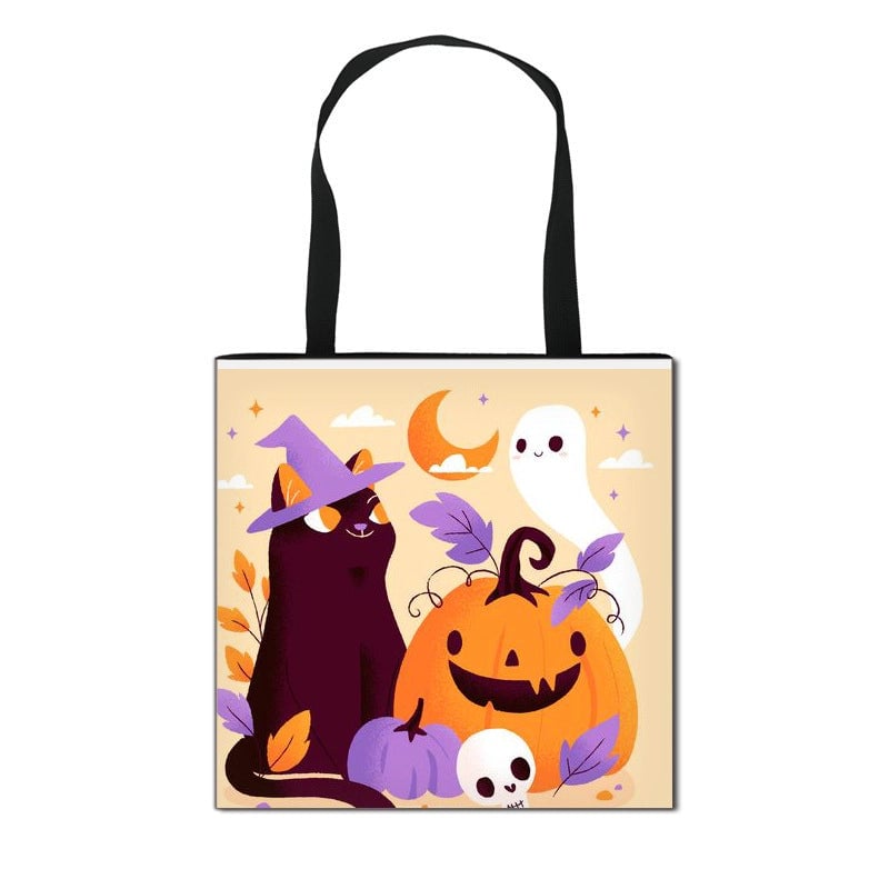 Halloween Canvas Pumpkin Cartoon Bat Cute