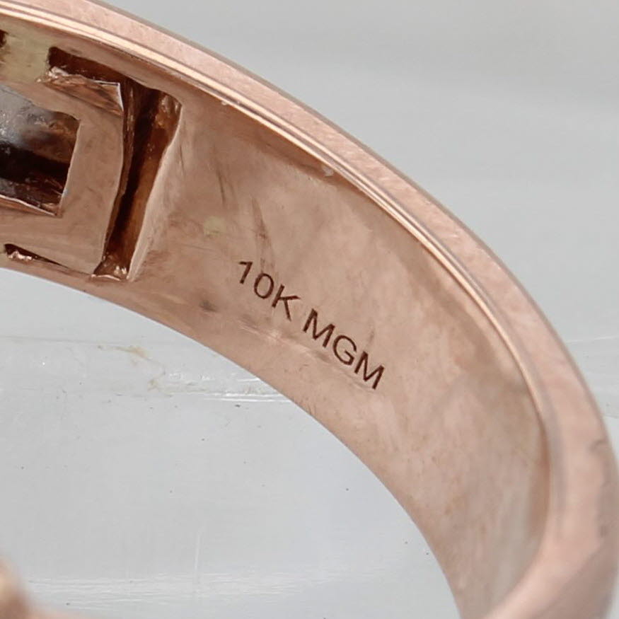2.43ctw Diamond Halo Ring 10k Rose Gold Size 10