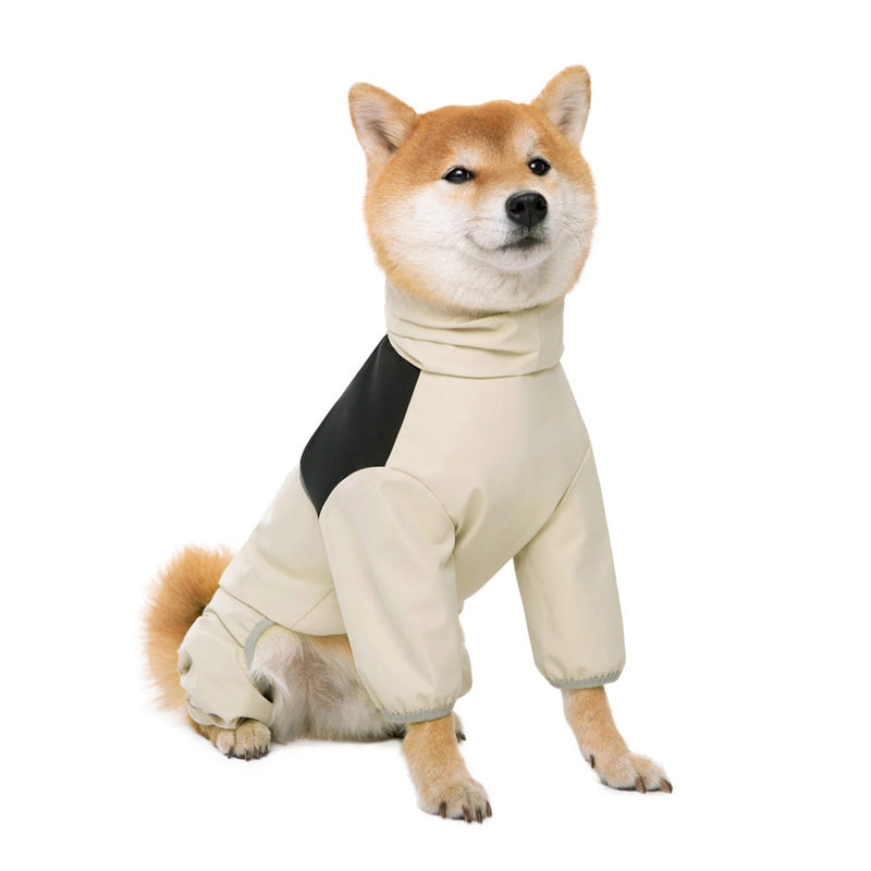 Medium And Large Dog Labrador Golden Retriever Chai Dog Four-legged Waterproof Pet Dog Dog Raincoat Charge Clothes