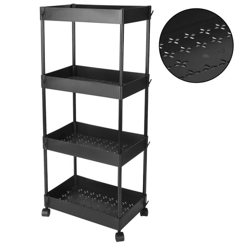 4 Tier Rolling Storage Organizer Mobile Utility Cart with Wheel