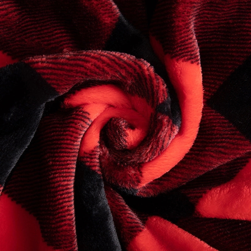 Retro Plaid Polyester Blanket