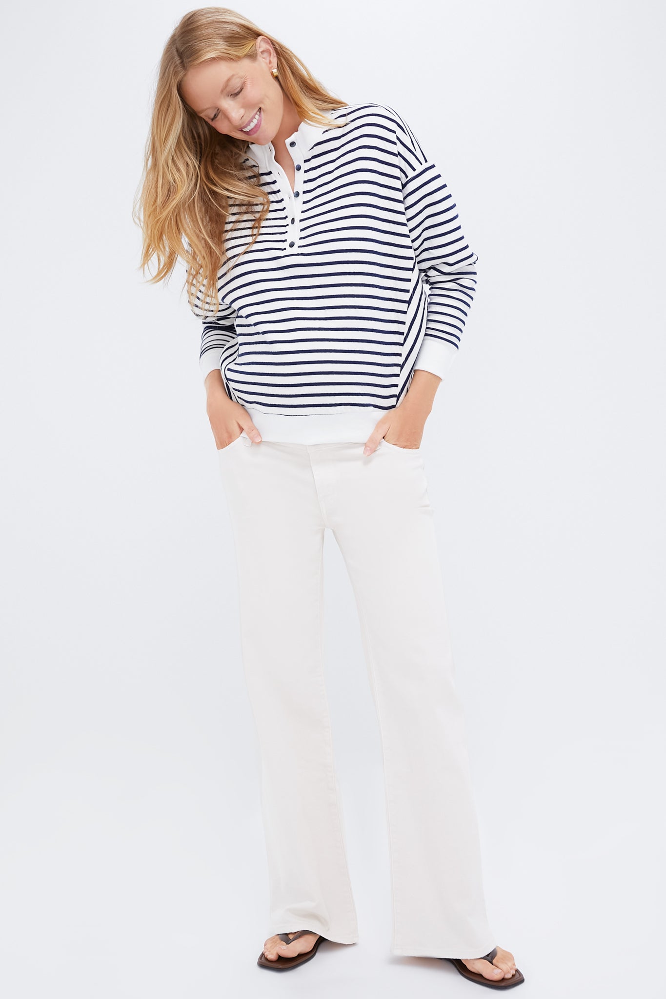 Vanilla The Maternity Wideleg Jean