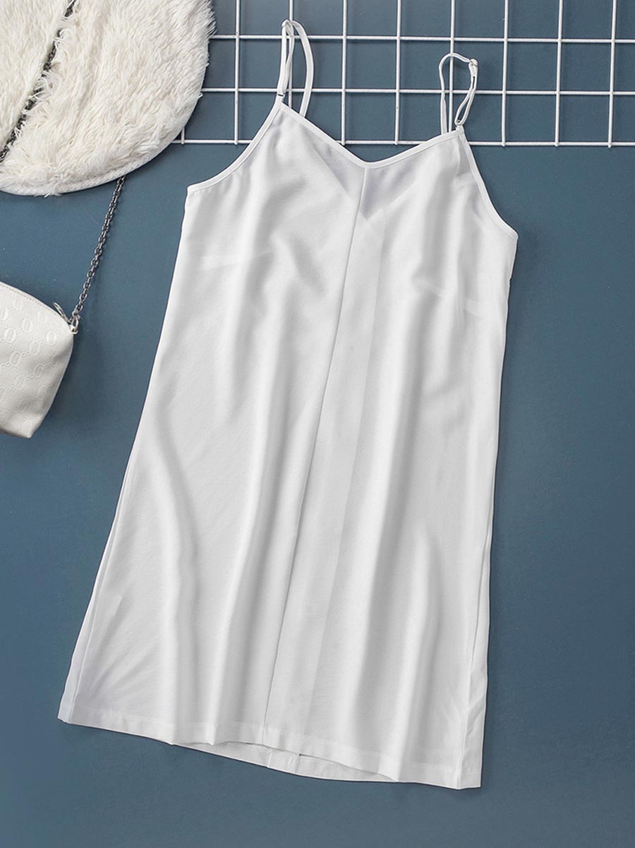 V-Neck Single-Breasted Sleeveless Dress(7 colors)