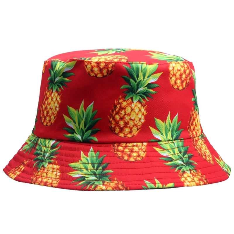 Unisex Basic Pineapple Flat Eaves Bucket Hat