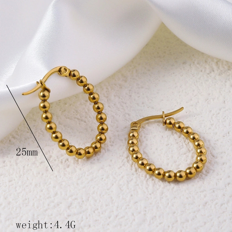 12 Pieces Minimalist Commute Geometric Heart Shape Plating Titanium Steel Drop Earrings Earrings Ear Studs