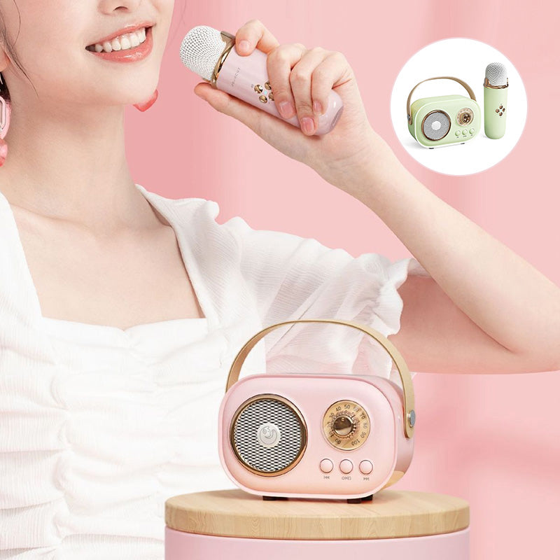 Mini Karaoke Machine With Wireless Microphone