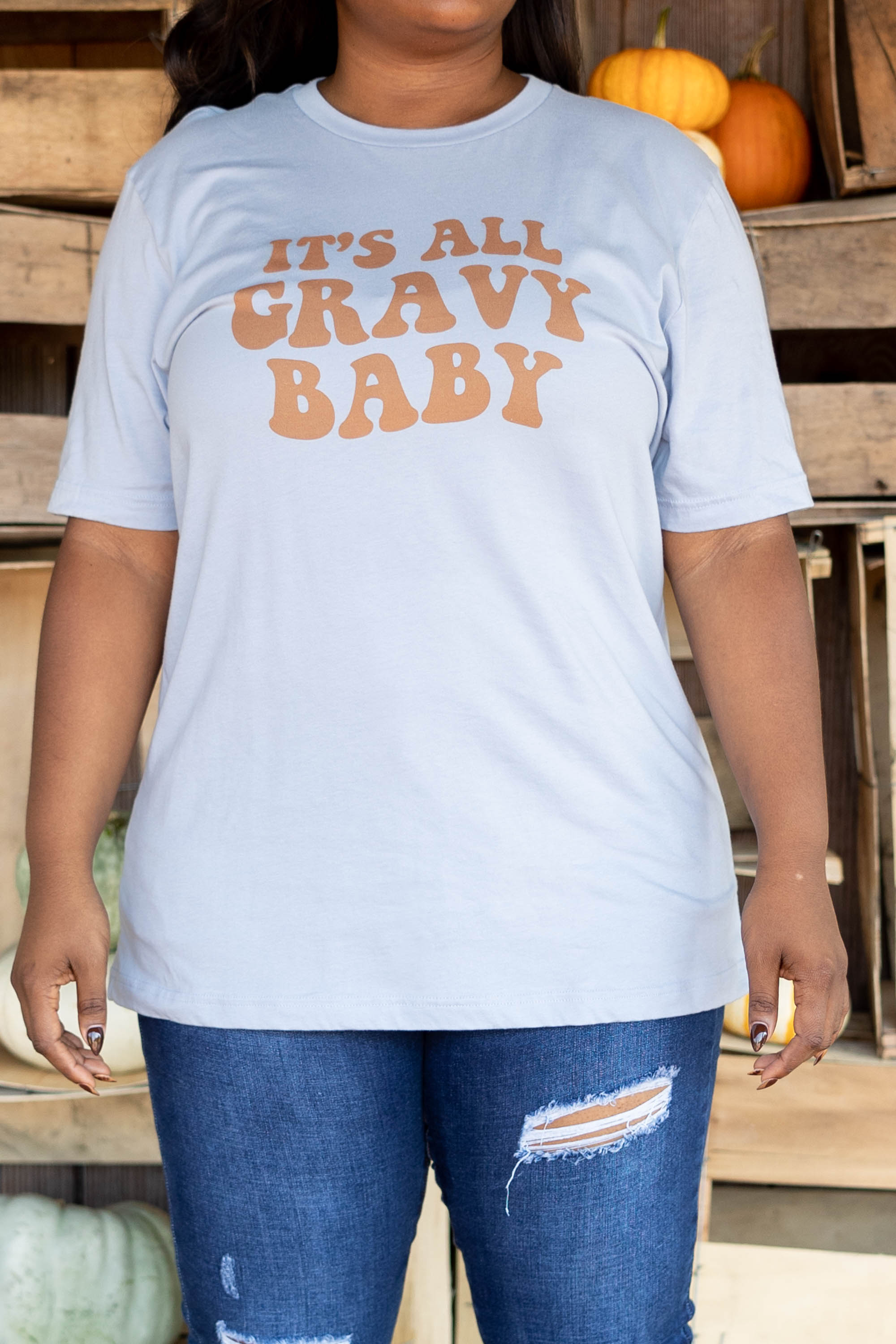 Gravy Baby Tee. Light Blue