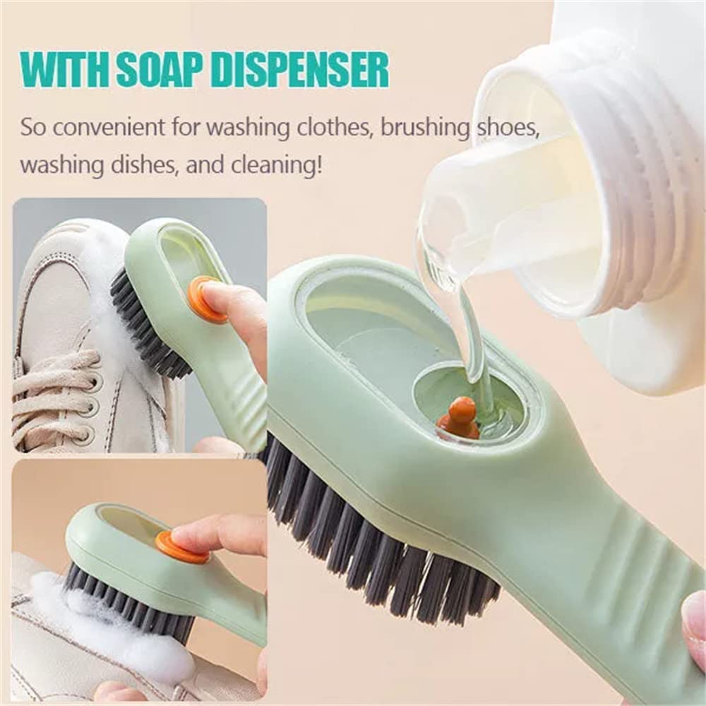 Multifunctional Liquid Shoe Brush. Press Type Soft Bristle Shoe Cleaning Brush