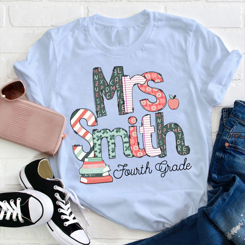 Personalized Prints Teacher T-Shirt