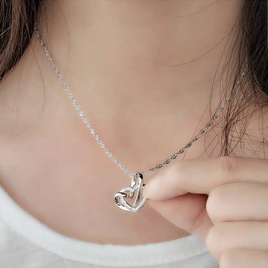 💞Interlocking Heart Necklace -👩‍❤️‍👩''God put us together to be sisters by heart''💝