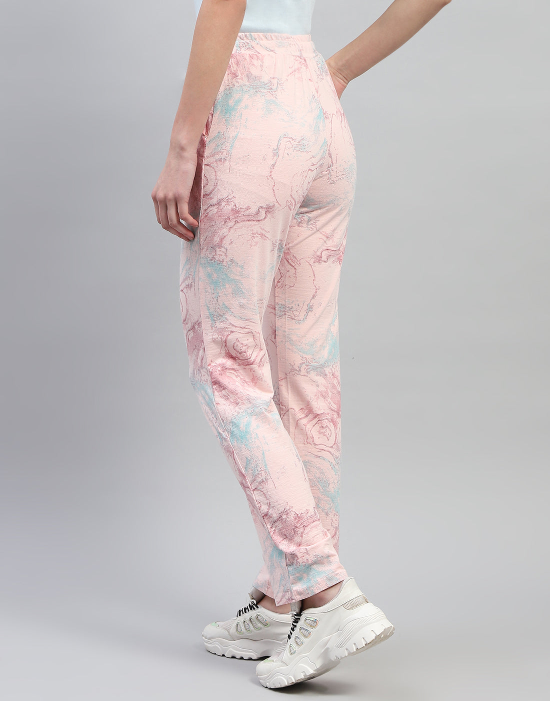 Women Pink Printed Regular Fit Lower