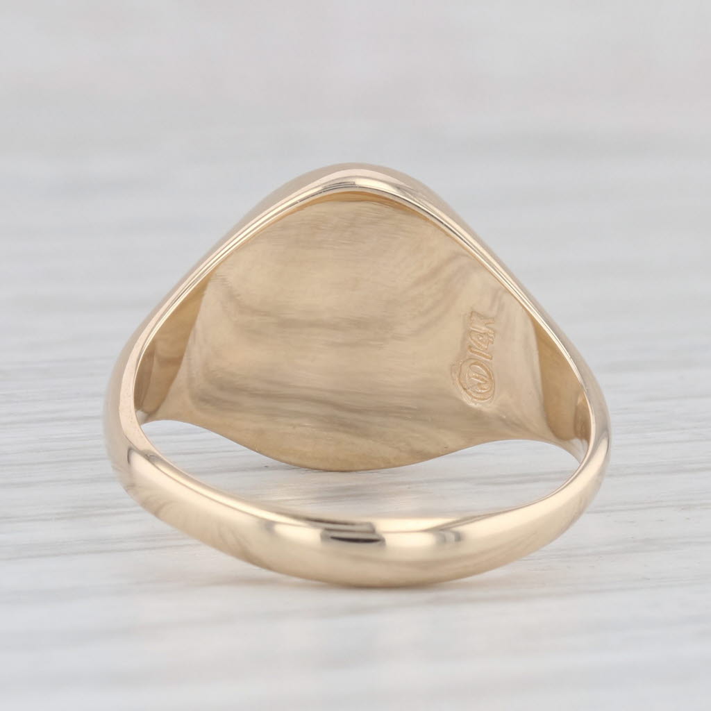 Vintage Salem College Onyx Seal Signet School Ring 14k Yellow Gold Size 7.5