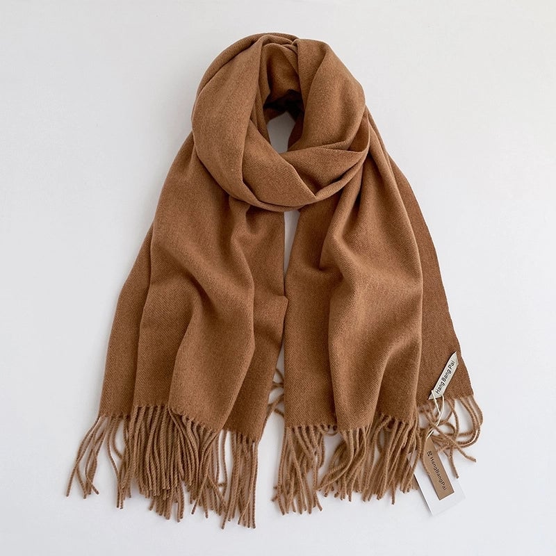 Unisex Casual Basic Solid Color Imitation Cashmere Scarf
