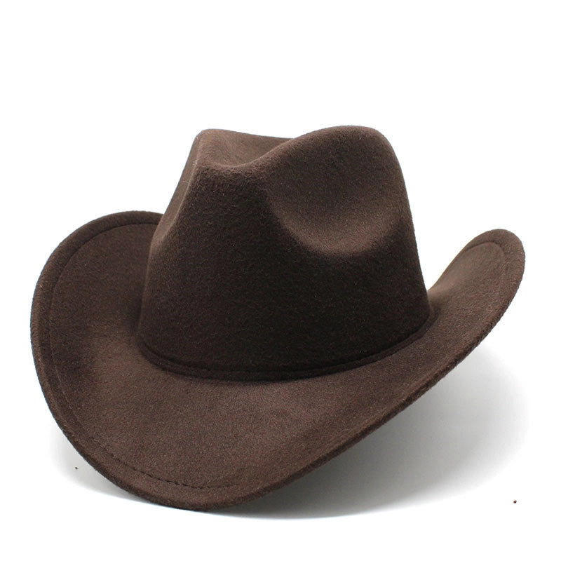 Unisex Retro Ethnic Style Sweet Solid Color Big Eaves Fedora Hat