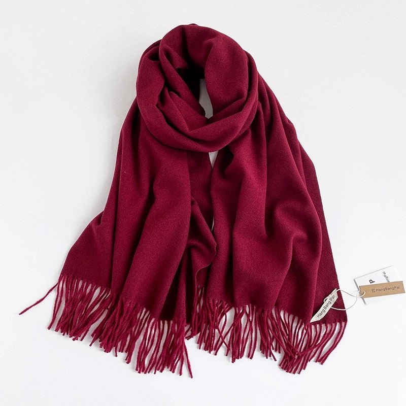 Unisex Casual Basic Solid Color Imitation Cashmere Scarf