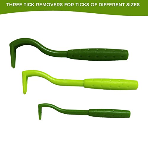 Tick Remover Value 3 Pack - Tick Remover Tools + Tick Identification Card - for Humans. Dogs & Cats (1 Set)