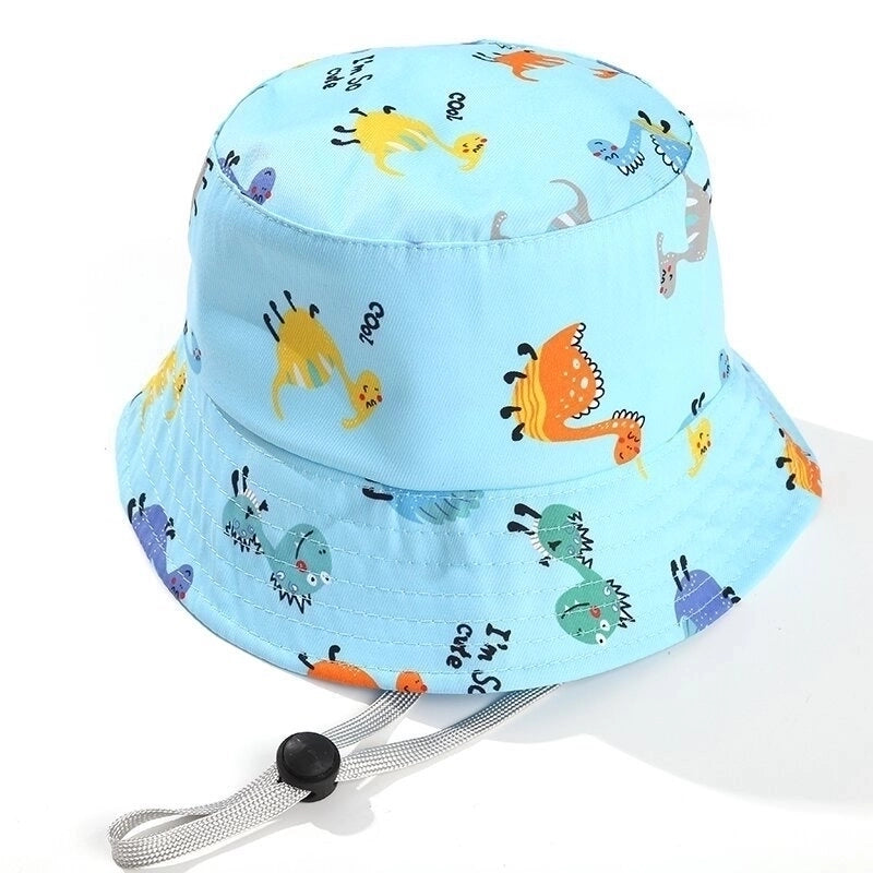 Children Unisex Cartoon Style Cute Minimalist Cartoon Printing Bucket Hat