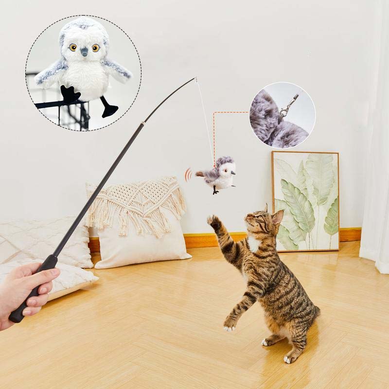 Rechargeable. Interactive Cat Exercise Toys. Lifelike Bird