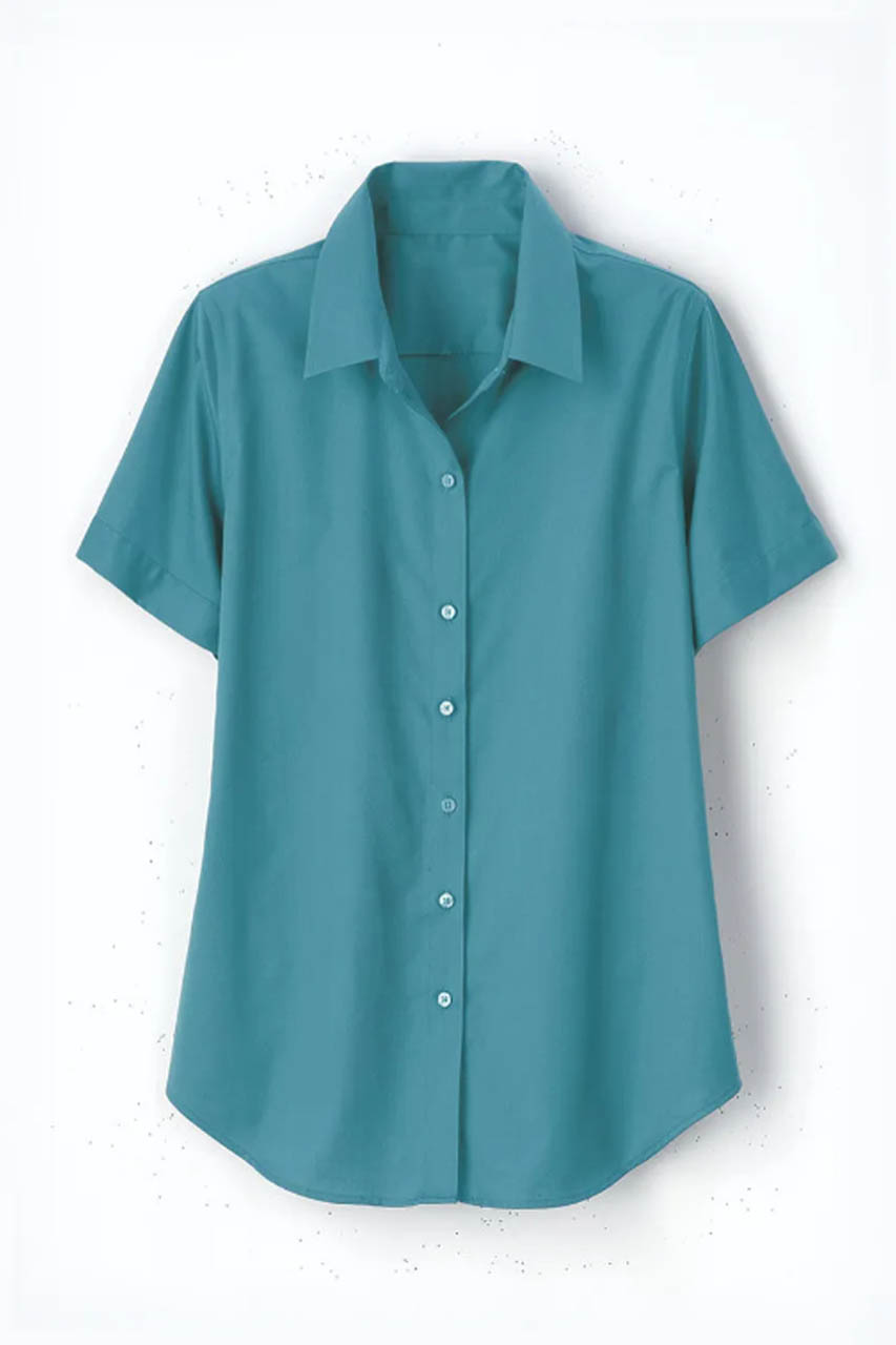 Short Sleeve Stain Stop No-Iron Shirt