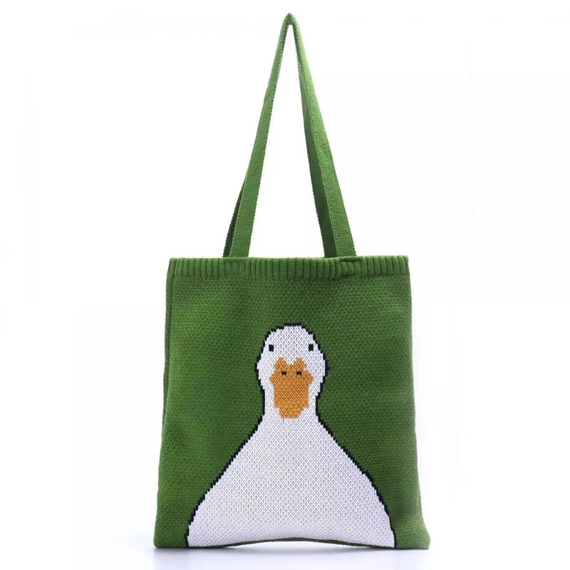 Women's Polyester Animal Cat Cute Square Open Shoulder Bag