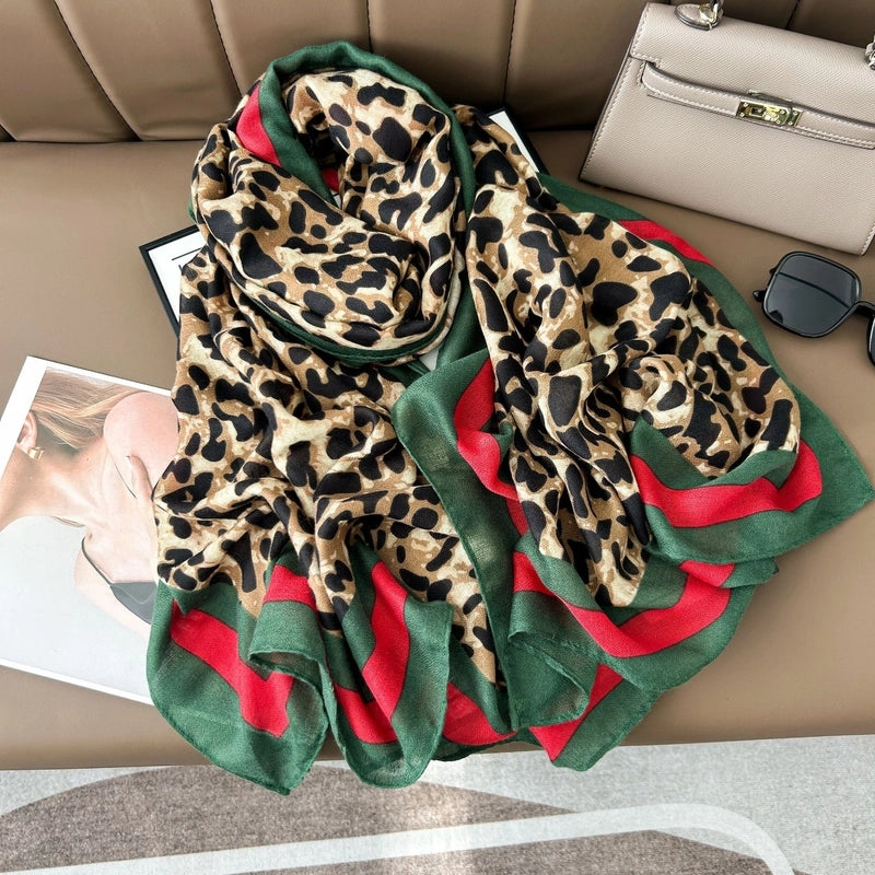 Women's Casual Elegant Vacation Snowflake Cotton Polyester Printing Dyeing Scarf Shawl