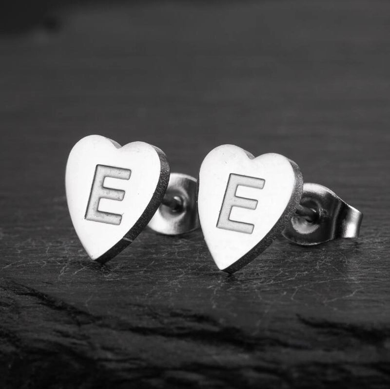 1 Pair Fashion Letter Heart Shape Plating 304 Stainless Steel 18K Gold Plated Ear Studs
