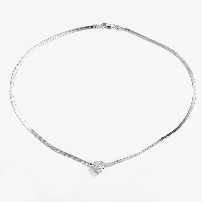 Fashion Heart Stainless Steel Copper Plating 18K Gold Plated Necklace