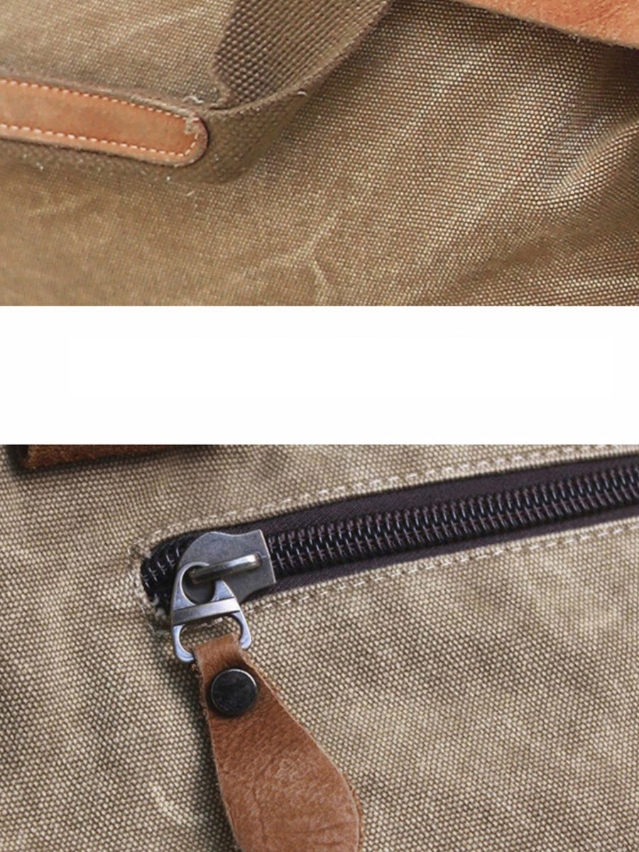 Women Vintage Genuine Leather Colorblock Crossbody Bag
