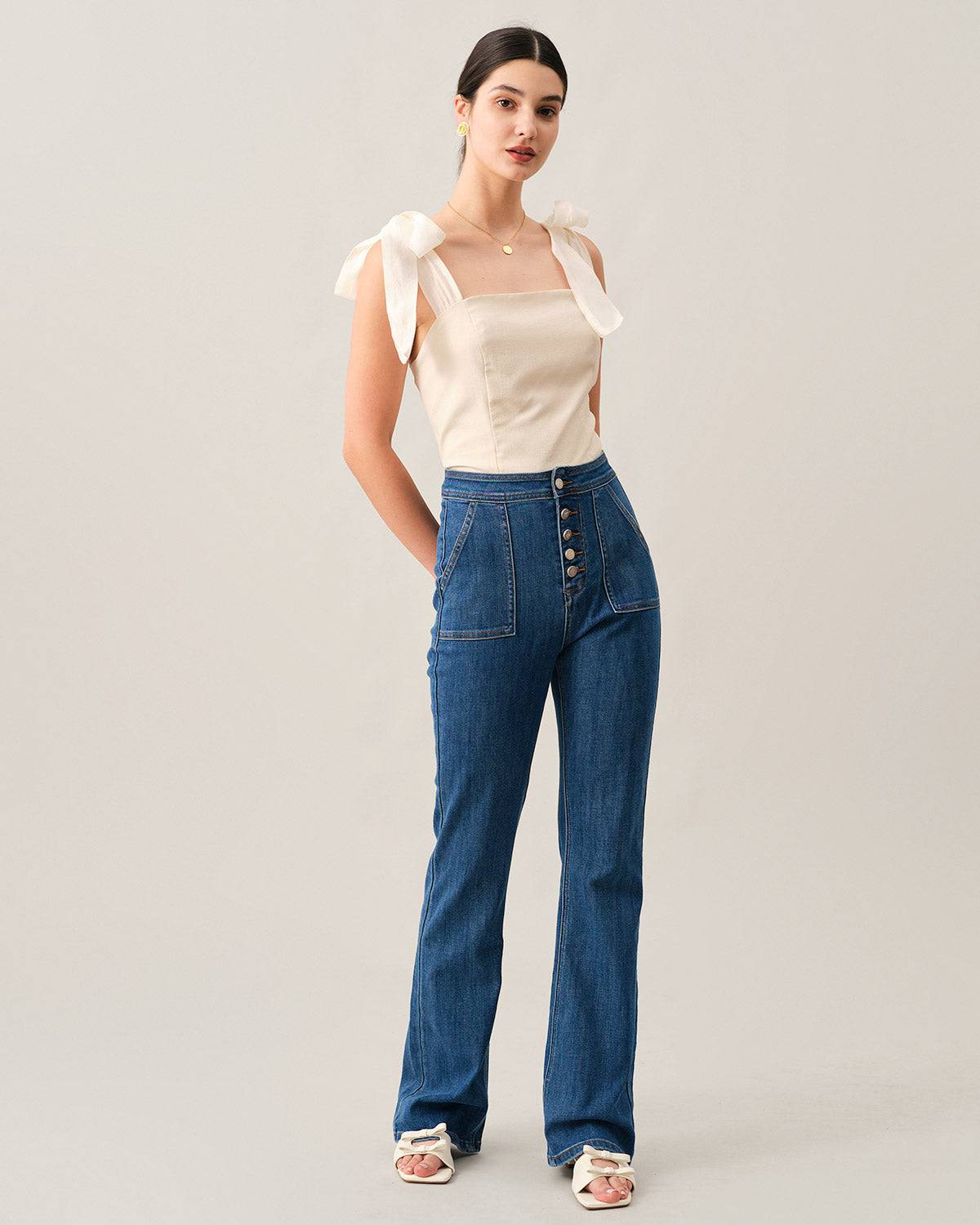 The Tie Strap Solid Cami Top