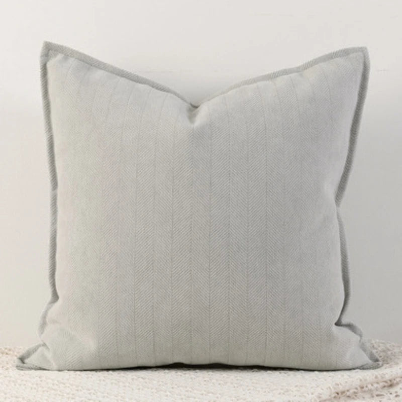 Alden Thickened Solid Cushion Cover - Milk tea