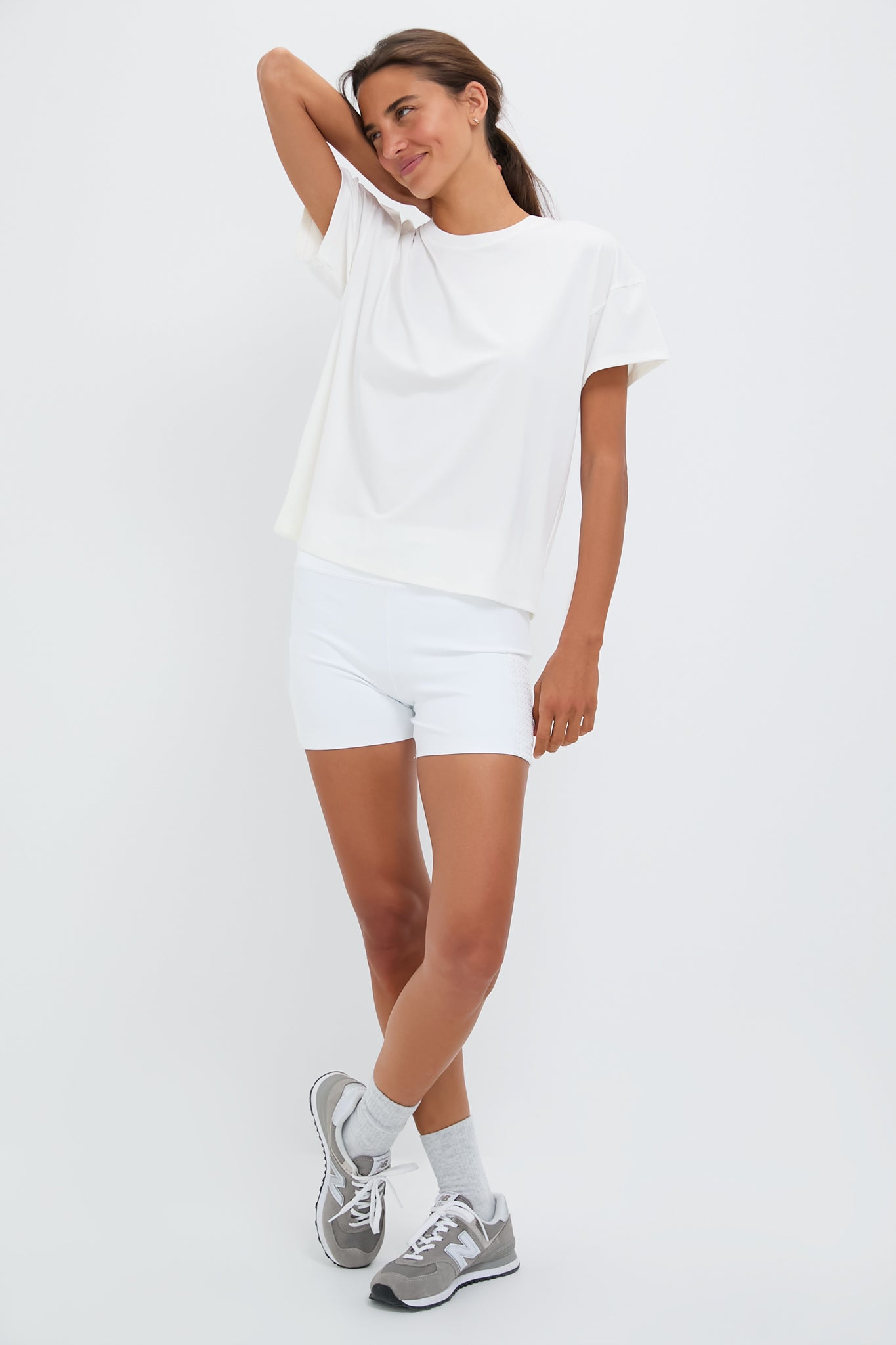 White Cane 4 Inch Aaron Tennis Short