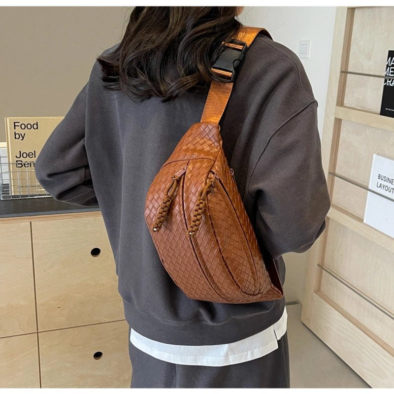 Women's Streetwear Solid Color Pu Leather Waist Bags
