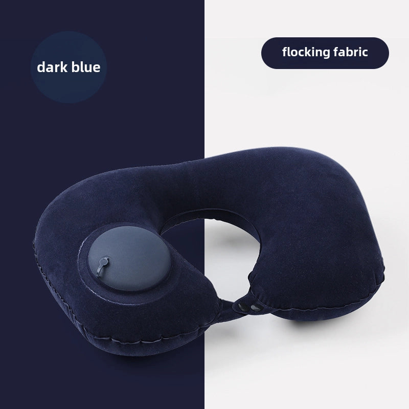 Inflatable U-shaped Pillow Cool Pressing Inflatable Pillow Travel Portable Neck Pillow Travel Sanbao Storage Pillow For Airplane