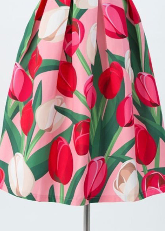 Stylish Rainbow Print High Waist Maxi Skirts