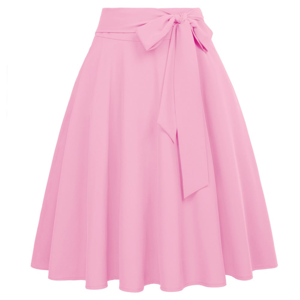 Women's High Waist A-Line Pockets Skirt
