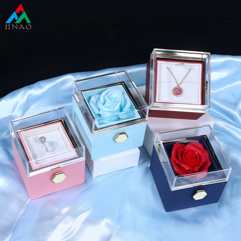 🌹Romantic Rose Gift Box– Eternal Rose Box & Heart to Heart Necklace