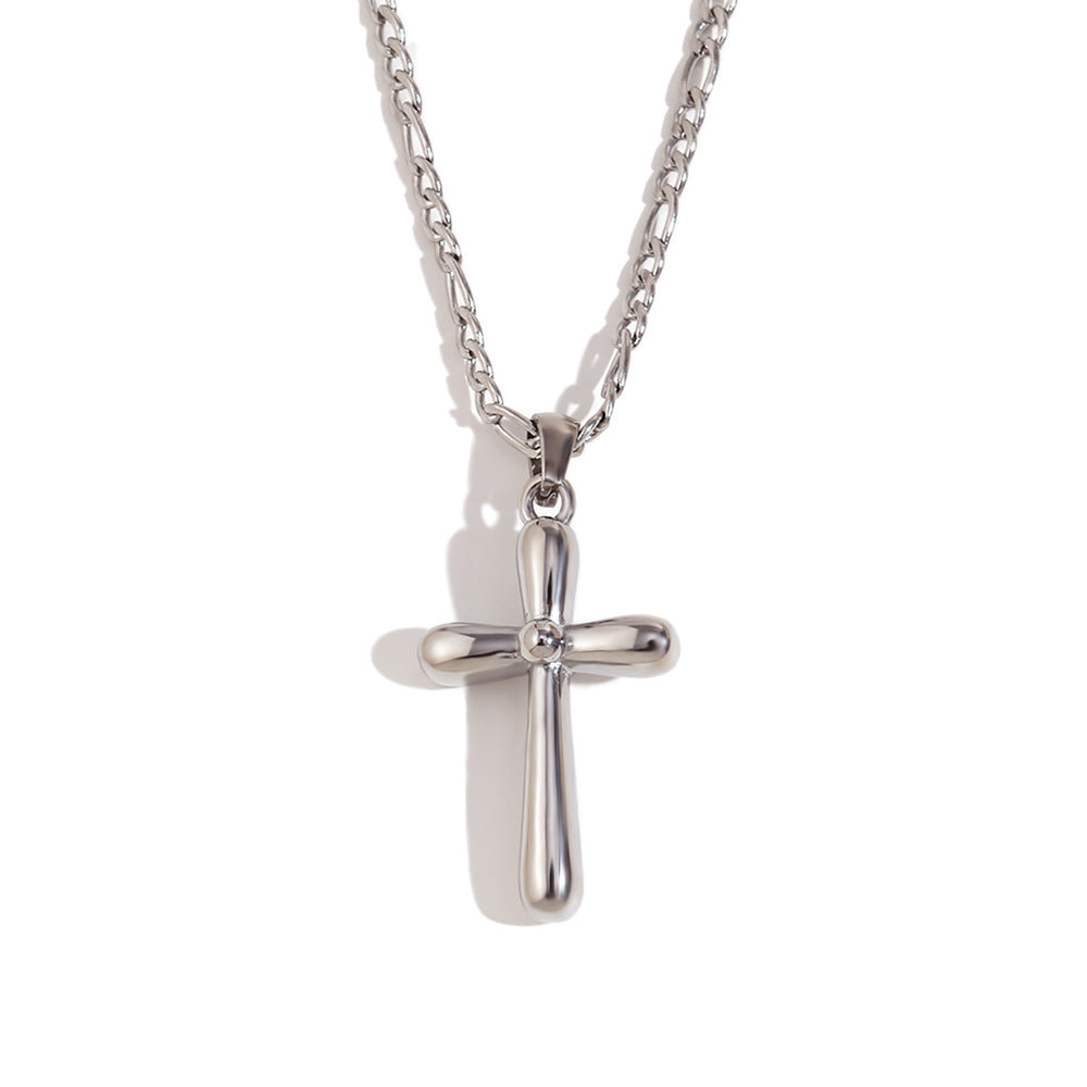 Fashion Heart Cross Geometric Stainless Steel 18K Gold Plated Necklaces