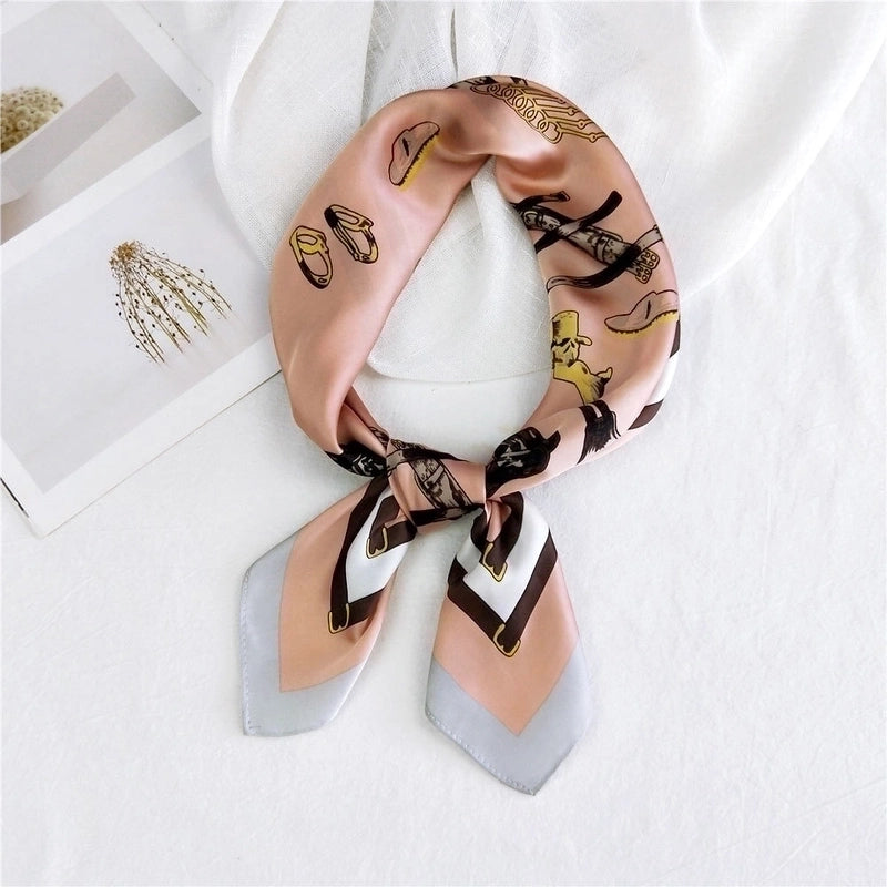 Small Square Scarf Neck Protector Korean Suit Small Scarf