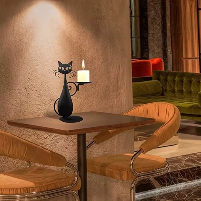 🔥Hot Selling | 48% OFF😺Black Cat Candle Holder