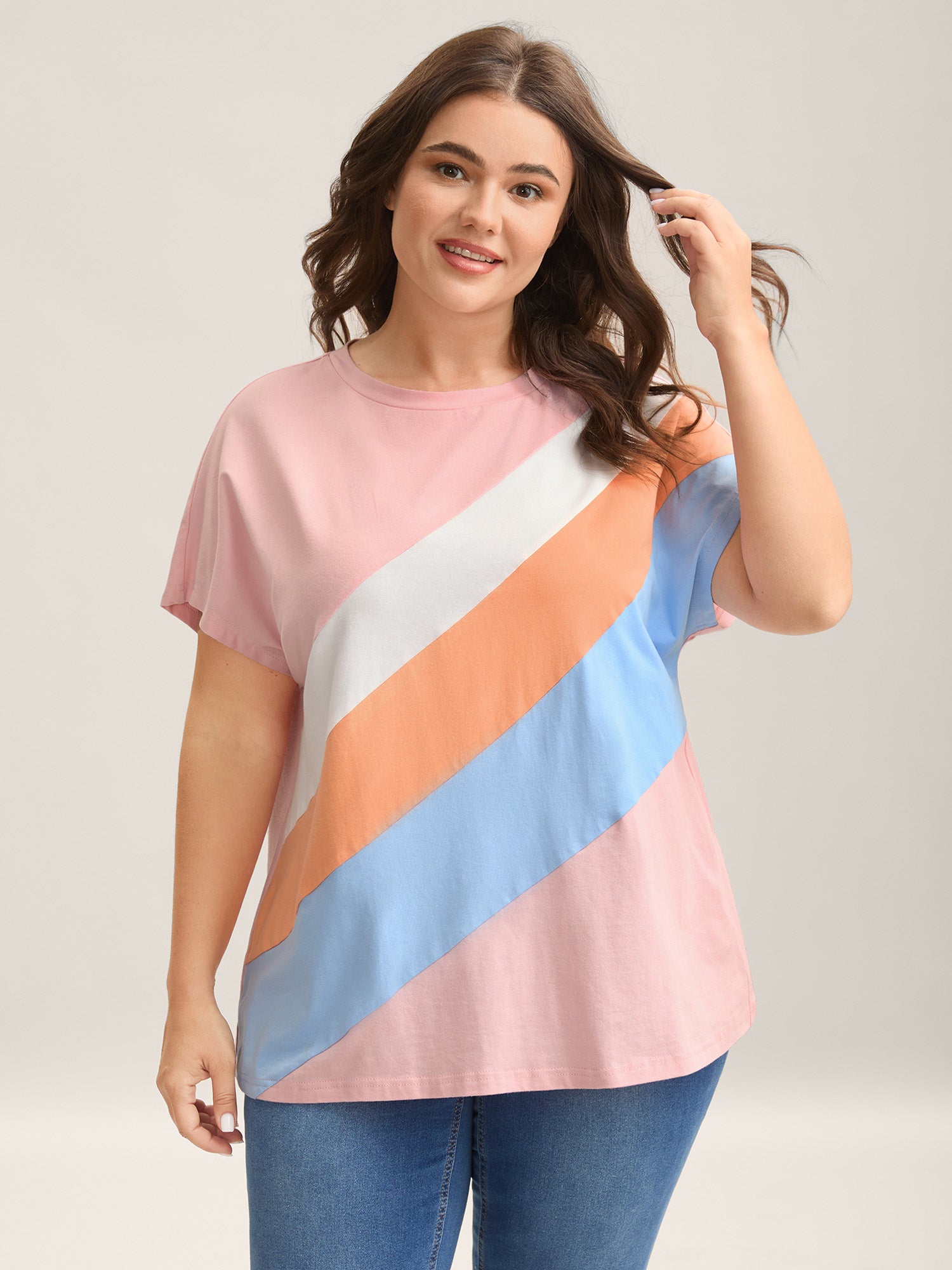 Pure Cotton Colorful Stripes T-Shirt