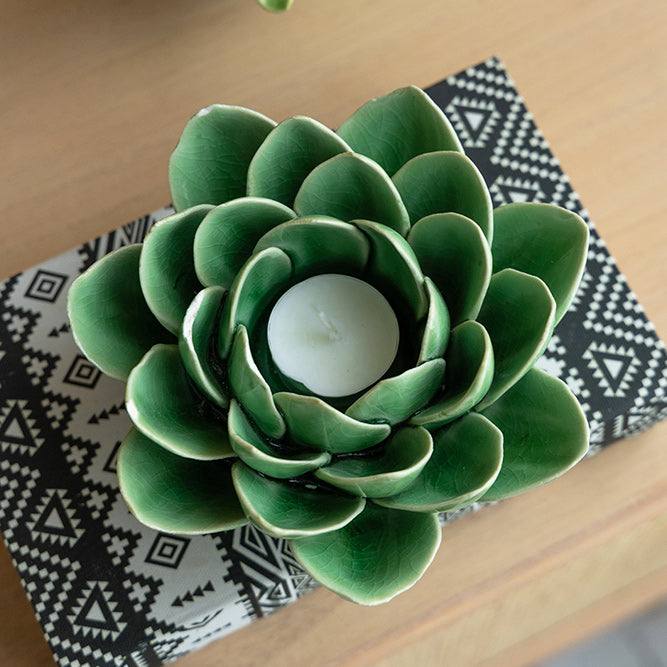 Succulent Tealight Holder - Green