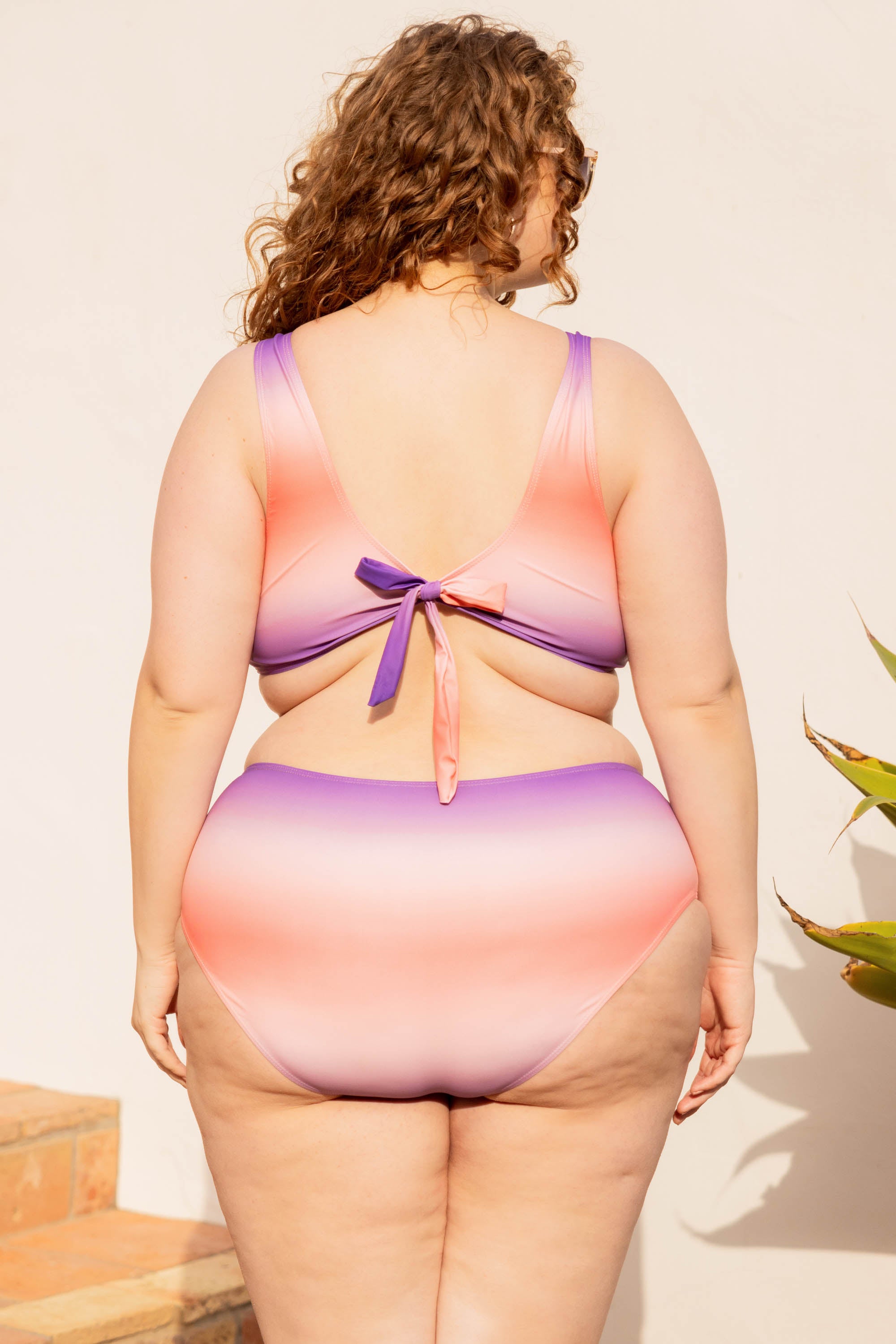 Beauty From Within Swim Top. Pink Ombre