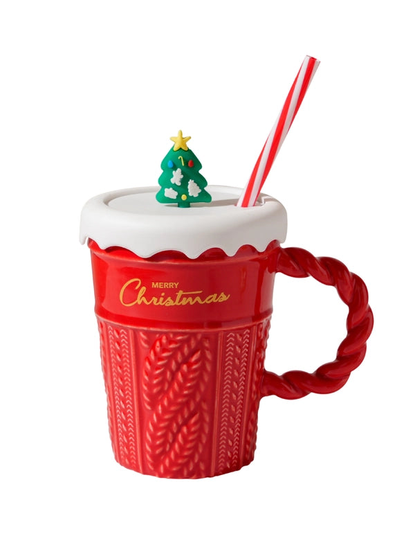 Christmas Cute Vacation Cartoon Ceramics Water Bottles 1 Piece